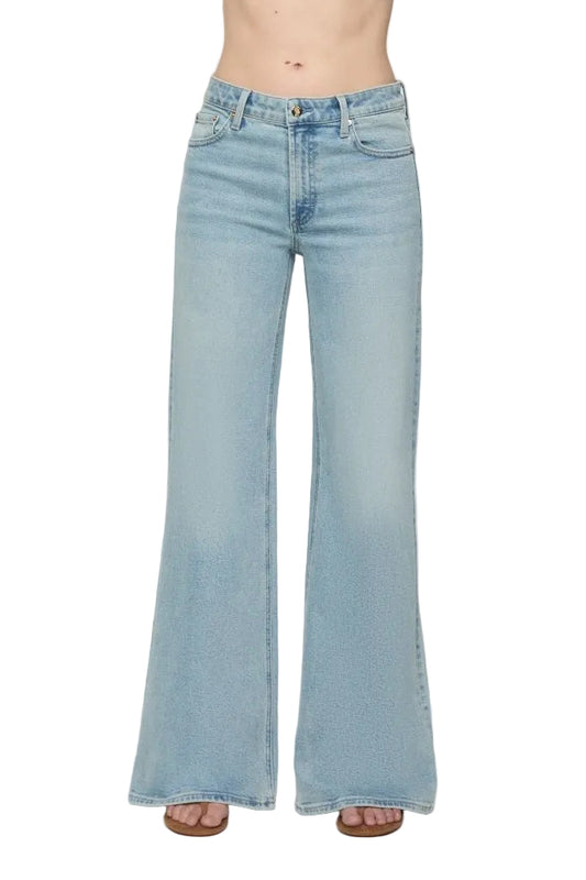 Vivian Mid Rise Wide Leg- Sea Haze