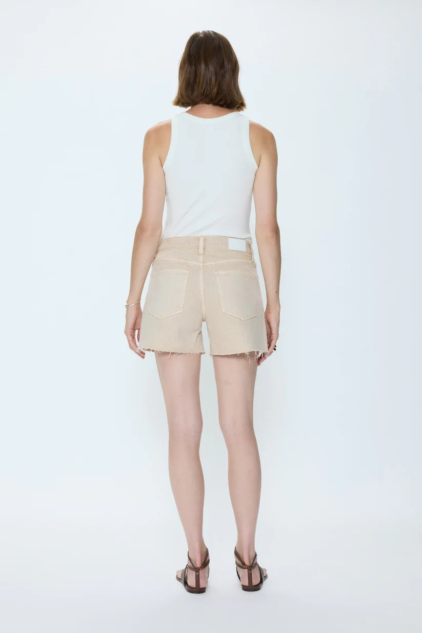 Kennedy Relaxed Mid Rise Cutoff Shorts- Honey