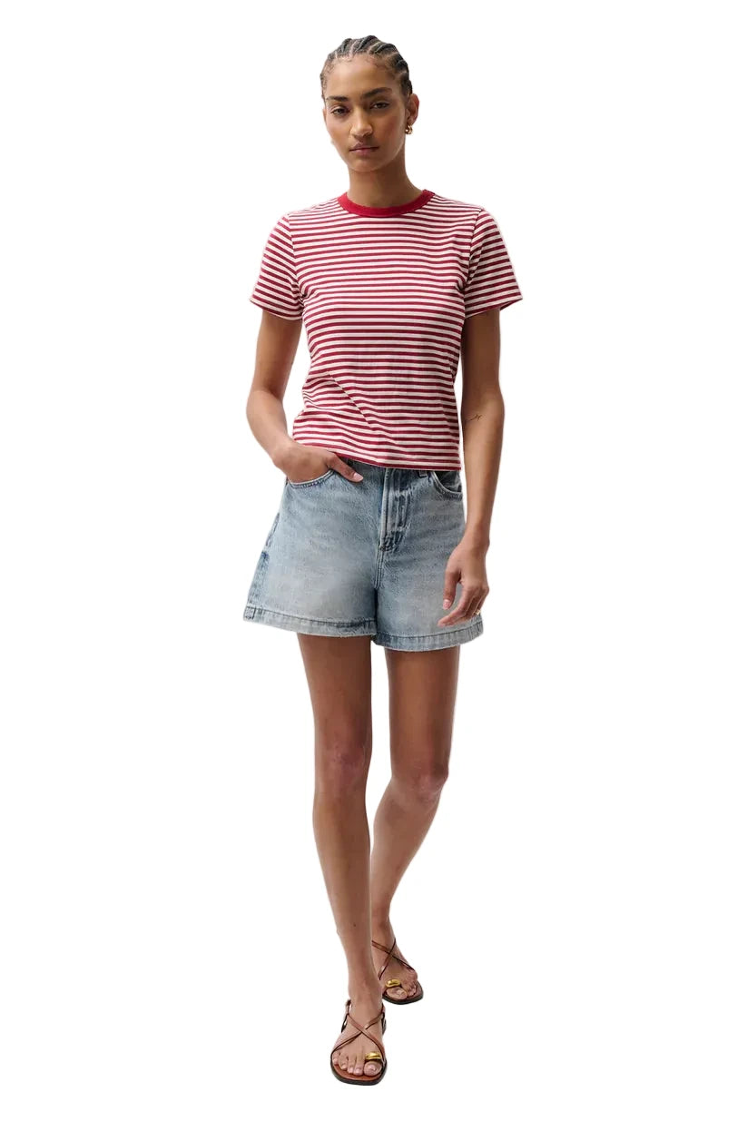Saige High Rise Short- French Riviera