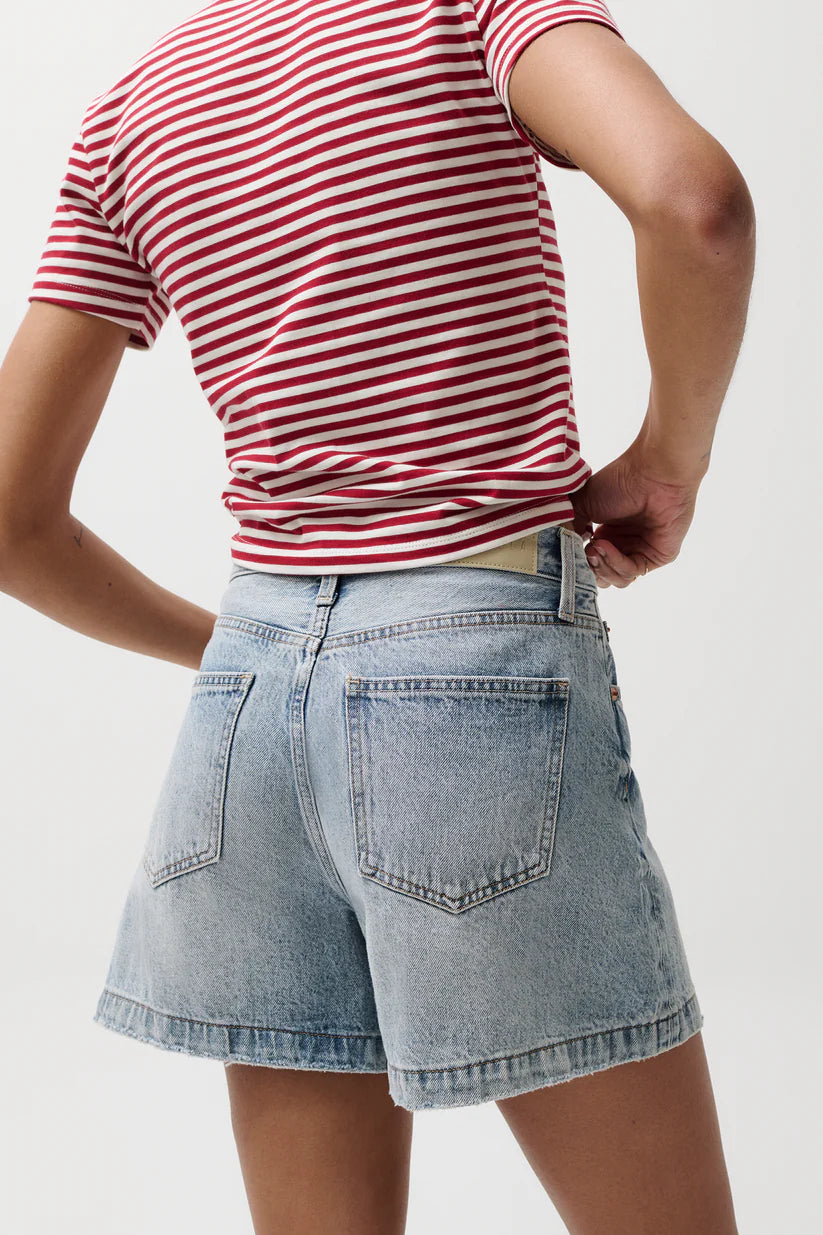 Saige High Rise Short- French Riviera