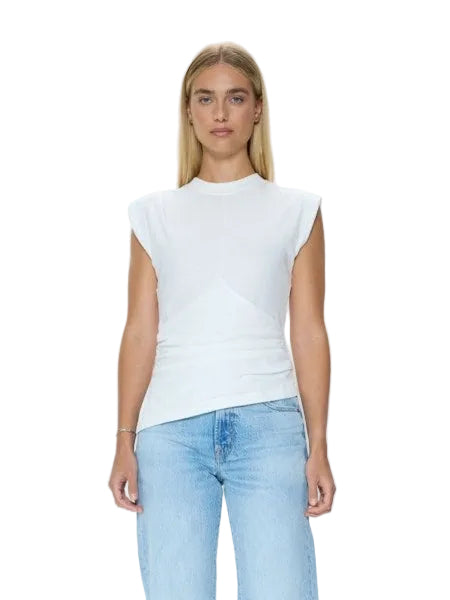 Nya Draped Tee- Le Blanc