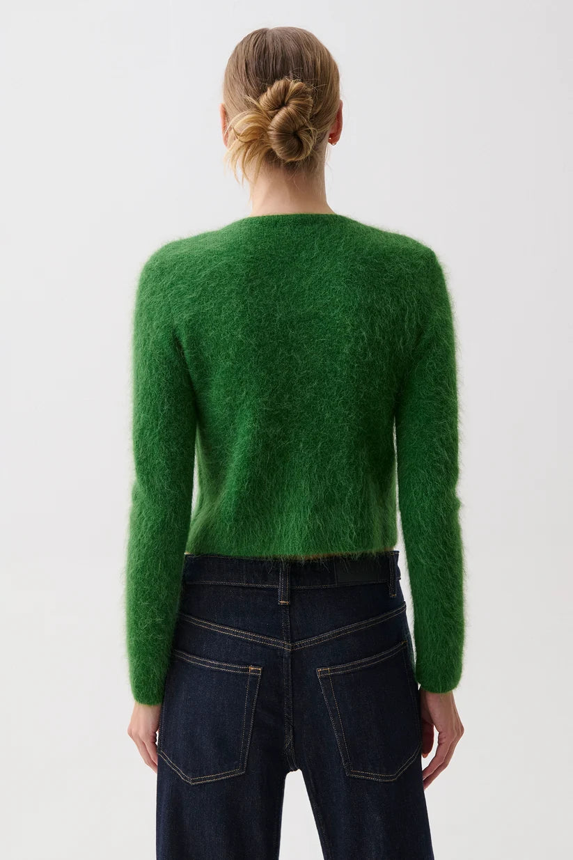 Yara Shrunken Cardigan- Vivid Moss