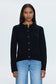 Dani Button Down Cardigan- Noir