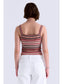 Frannie Striped Crop Tank- Coral Multi