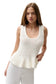 Anna Peplum Sweater- White