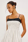 Primose Smocked Bodice Midi Dress- Palma Stripe