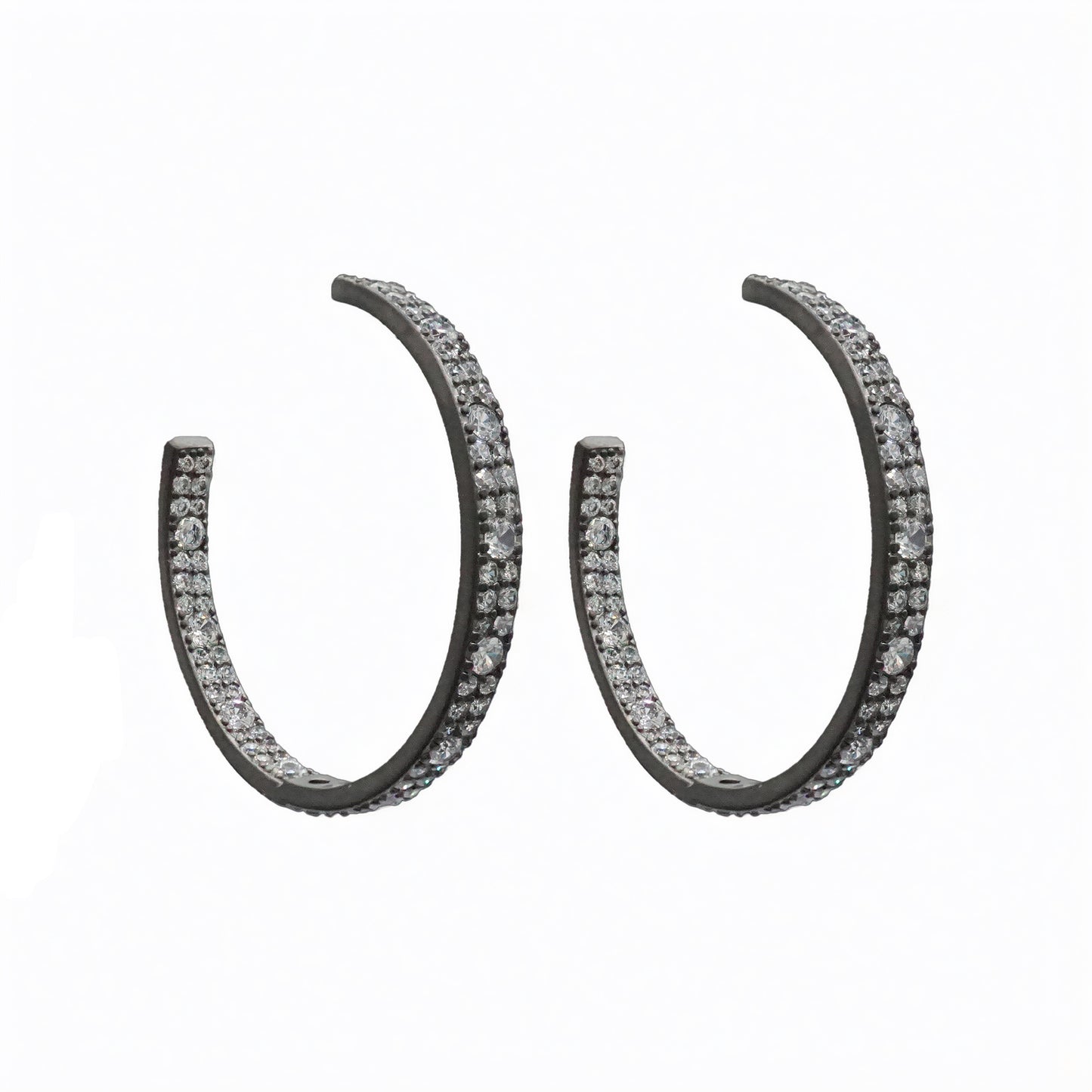 Fully Studded CZ Hood- Gunmetal