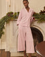 Olivia Wide Leg Pima Pajama Set- Red Ticking