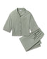 Olivia Wide Leg Pima Pajama Set- Sage