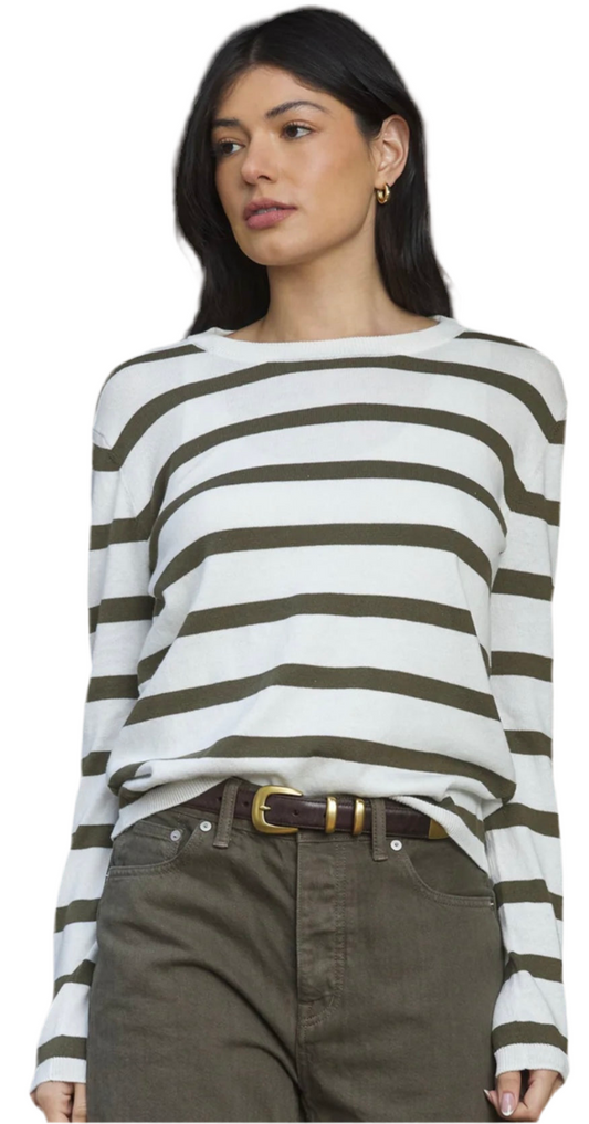 Palmer Striped Pullover by Stitches & Stripes — front view of long-sleeved striped knit.