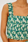 Quinn Cropped Tank- Green Mayflower