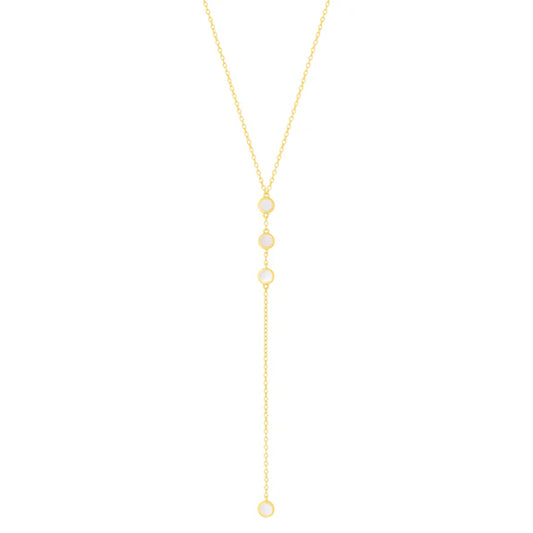 Ren Lariat Necklace- Gold