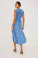 Rialto Smocked Midi Dress- Blue Ikat