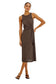 Ricky Wrap Dress- Onyx Cocoa Stripe