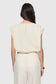 Holly sleeveless Poplin top- Whisper