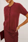Roman Button Down Sweater- Crimson