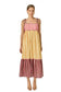 Colorblock Stripe Tie Shoulder Maxi