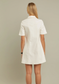 Washed Denim Mini Dress- White