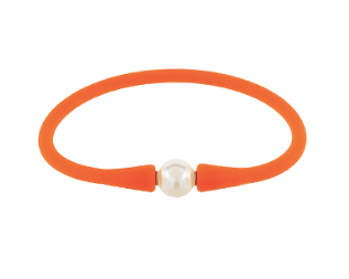 Pearl Accent Silicone Bracelet