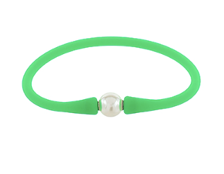 Pearl Accent Silicone Bracelet