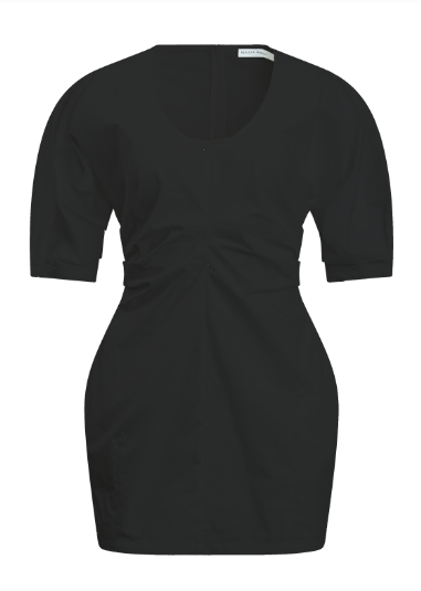 Stella Scoop Neck Dress- Black