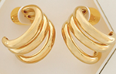 Three Layered Hoop- Gold