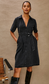 Mavis Denim Dress- Washed Black