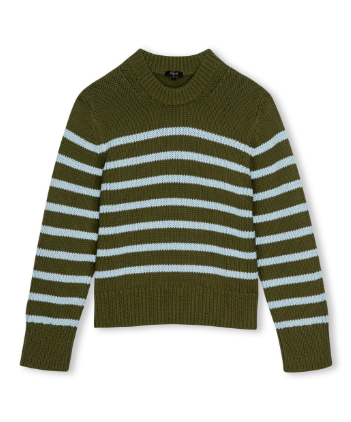 Alise Striped Sweater- Olive Sky