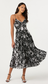 Saoirse Pleated Midi Dress- Black/Silver