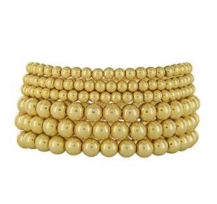 Set of Six Stretch Ball Bracelets