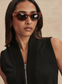 Polyanna Half Zip Dress- Black