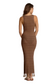Crochet Maxi Dress- Brown