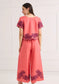 Gemma Wide Leg Pant- Coral