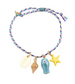 Sealife Multi Charm &amp; Cord Bracelet