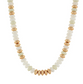 Stone Rondelle and Metal Necklace