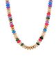 Stone Rondelle and Metal Necklace