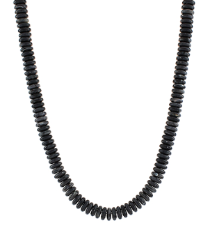Wide Disk Marble Bead Necklace