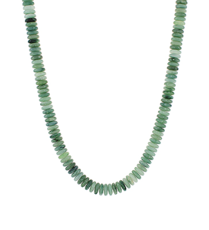 Wide Disk Marble Bead Necklace