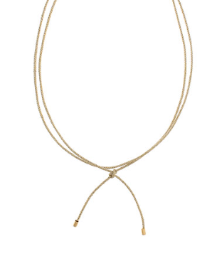 Bar End Lariat Cord Necklace
