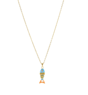 Movable Fish Necklace