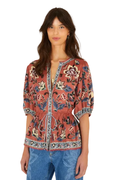 Floral Beauty Blouse- Blush