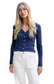 Pointelle Cardigan- Navy