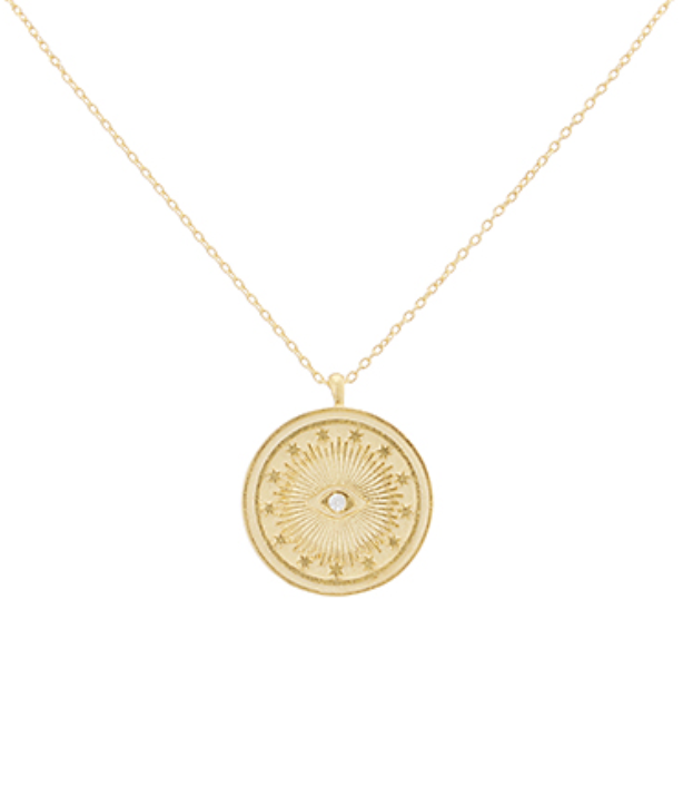 Evileye Coin Pendant Necklace