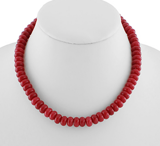 Red Semi Stone Necklace