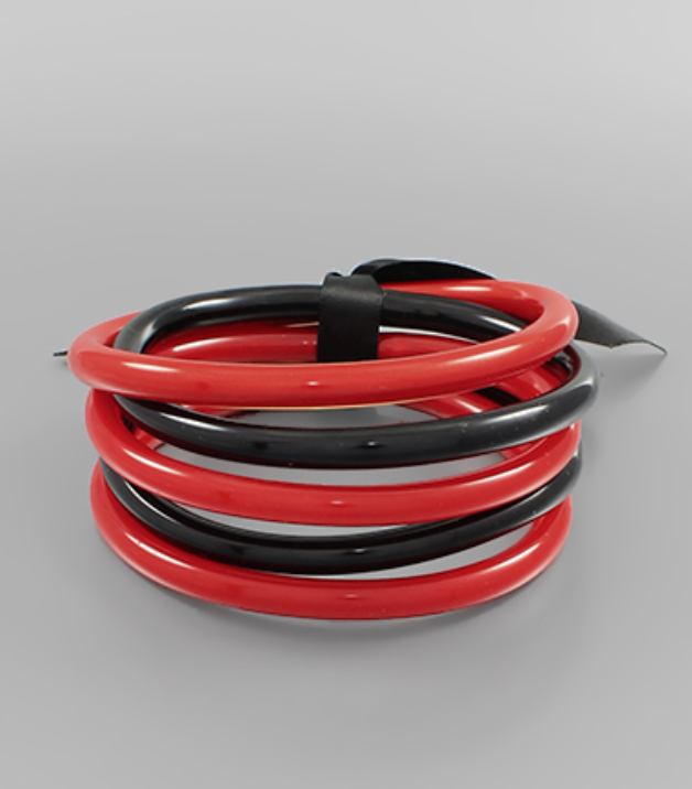 Gameday Jelly Bracelet- Red/Black