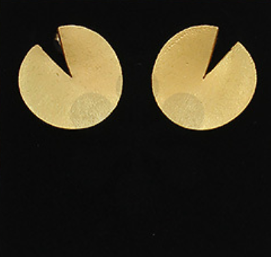 Gold Filled Cut Circle Stud