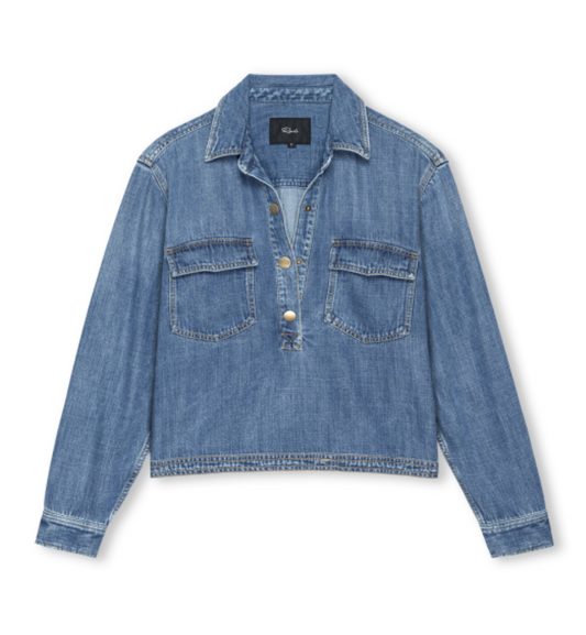 Ports Denim Shirt- Antique Blue