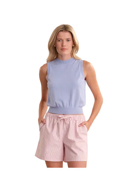 Talia Sweater Shell- Blue Heron