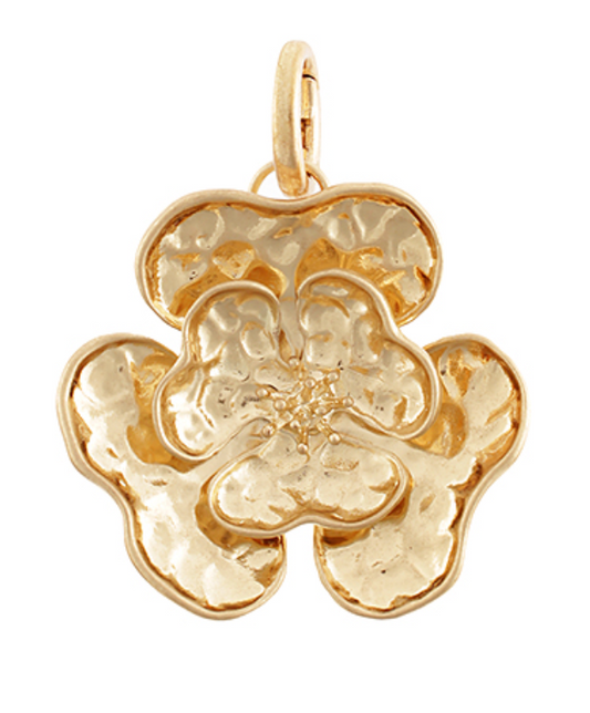 Textured Flower Pendant