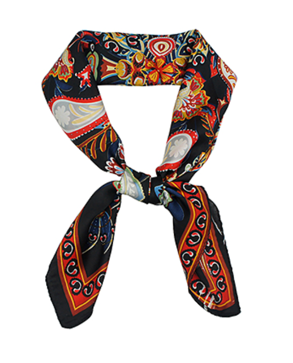 Bohemian Paisley Border Scarf